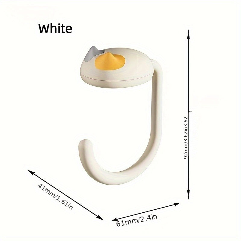 2pcs Portable Table Hooks, Easy to Install No Drilling Required, Heavy Duty Load Capacity, Casual Style Plastic Wall Hooks, Suitable for Backpacks, Dual Color, Compact and Portable Design, Utility Hooks