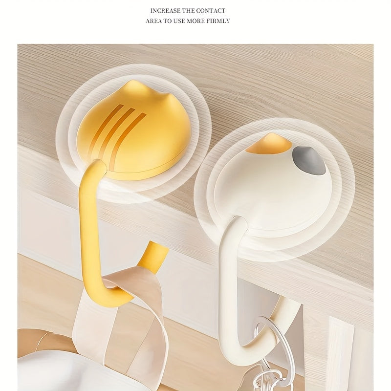 2pcs Portable Table Hooks, Easy to Install No Drilling Required, Heavy Duty Load Capacity, Casual Style Plastic Wall Hooks, Suitable for Backpacks, Dual Color, Compact and Portable Design, Utility Hooks