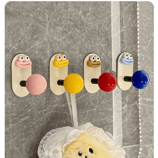 Easy-to-Install Adhesive Hooks Without Drilling - Strong Load-bearing, No-trace Wall and Door Hooks, Suitable for Towels and Clothes - Stylish Bathroom Storage Solution